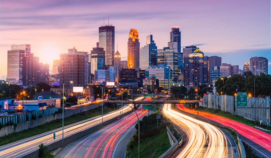 Minneapolis skyline. 